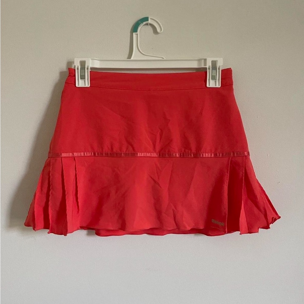 Reebok orange tennis skort